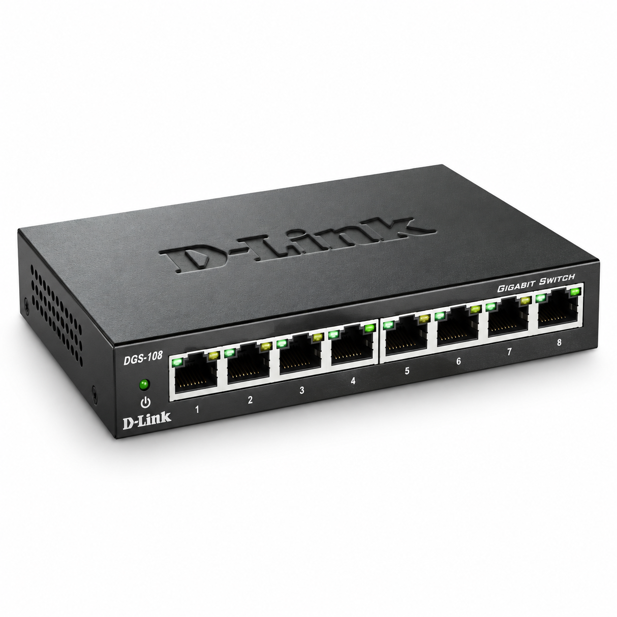 D Link Dgs 108 8 Port Gigabit Unmanaged Desktop Switch